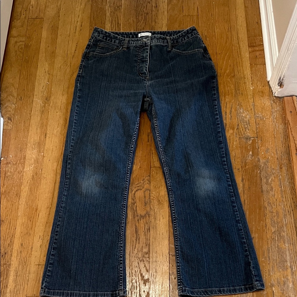 Christopher & Banks 8 SHORT Stretch Bootcut Blue Jeans